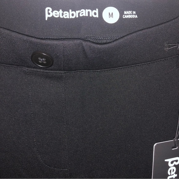 Betabrand Straight Leg Black Yoga Dress Pant Sz M NWT - Picture 4 of 7